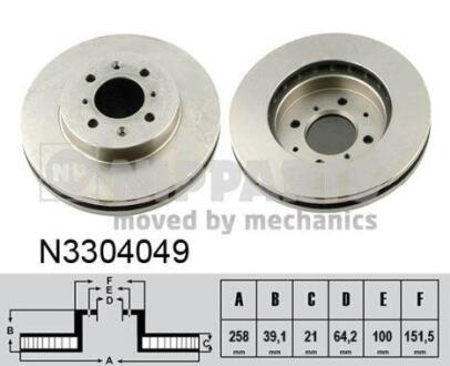 Гальмiвнi диски NIPPARTS N3304049