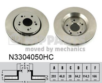 Диск тормозной Honda CR-V 07- NIPPARTS N3304050HC