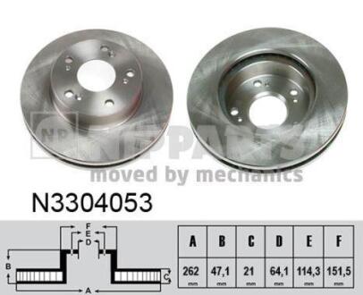 Гальмiвнi диски NIPPARTS N3304053