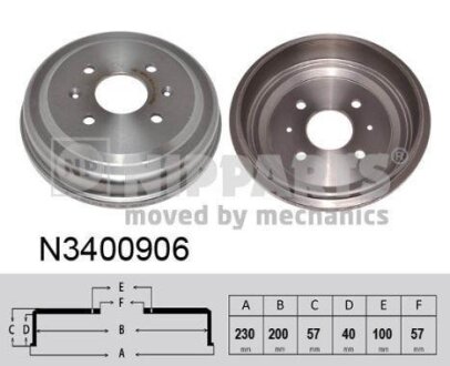 Барабан гальмівний NIPPARTS N3400906