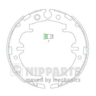 Тормозные колодки барабанные LEXUS GS 93-05/IS 01-/LS 94-/TOYOTA AVENSIS VERSO 01-/RAV4 II NIPPARTS N3502083
