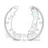 Тормозные колодки барабанные TOYOTA YARIS 06- NIPPARTS N3502091 (фото 1)