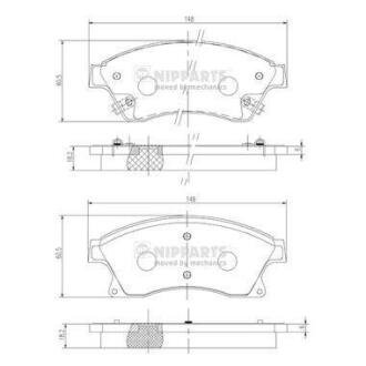 Гальмiвнi колодки дисковi NIPPARTS N3600914