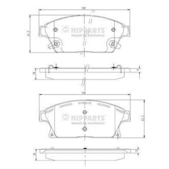 Гальмiвнi колодки дисковi NIPPARTS N3600915