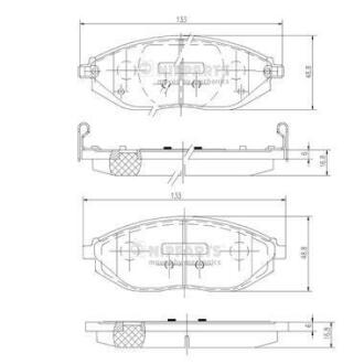 Гальмiвнi колодки дисковi NIPPARTS N3600916
