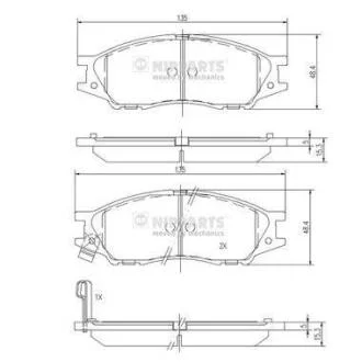 Гальмiвнi колодки дисковi NIPPARTS N3601097