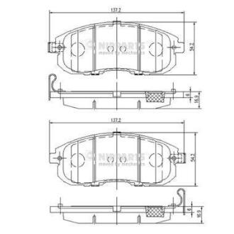 Гальмiвнi колодки дисковi NIPPARTS N3601099
