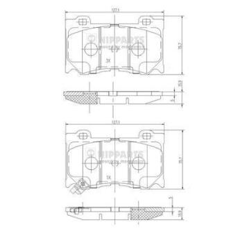 Колодки тормозные NISSAN/INFINITI FX/Q50/Q70 10- передн. NIPPARTS N3601107