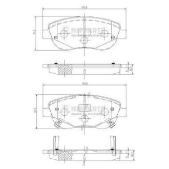 Гальмiвнi колодки дисковi NIPPARTS N3602135