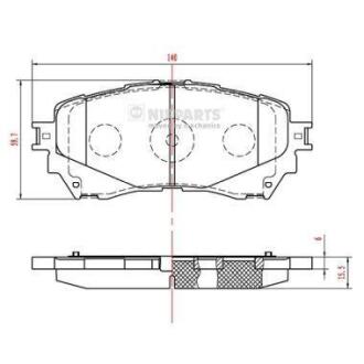 Колодки гальмівні дискові, комплект NIPPARTS N3603074