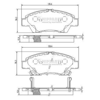 Колодки гальмівні дискові NIPPARTS N3604068