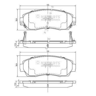Гальмiвнi колодки дисковi NIPPARTS N3604073