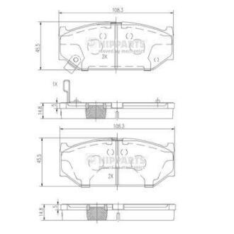 Комплект гальмівних колодок передн. Swift III 05- NIPPARTS N3608031