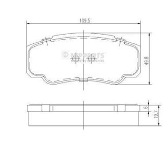 Колодки тормозные PSA/FIAT JUMPER/BOXER 94- задн. NIPPARTS N3611052