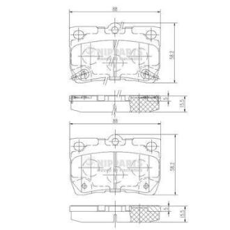Колодки гальмівні дискові NIPPARTS N3612041