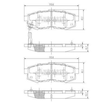 Колодки гальмівні дискові NIPPARTS N3613023