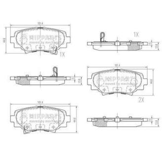 Колодки гальмівні дискові, комплект NIPPARTS N3613027