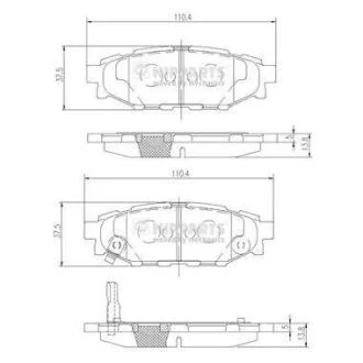 Тормозные колодки дисковые SUBARU LEGACY 03-/OUTBACK 03- 2.0/2.5 задние NIPPARTS N3617004