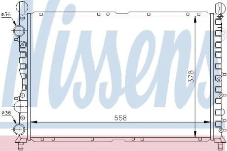 Радіатор охолоджування NISSENS 60035