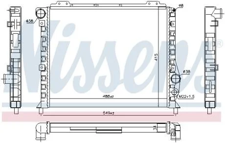 Радиатор системы охлаждения NISSENS 60051