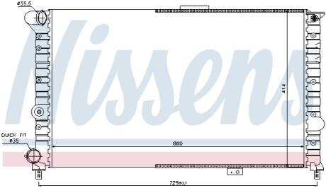 Радиатор системы охлаждения NISSENS 60054
