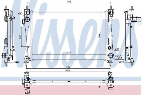 Радіатор охолоджування NISSENS 60065