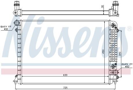 Радиатор системы охлаждения NISSENS 60241