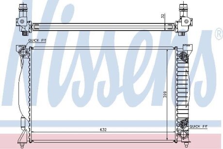 Радиатор системы охлаждения NISSENS 60300A