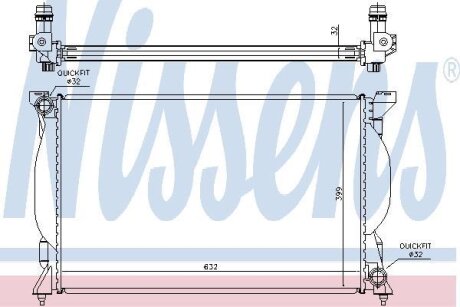 Радиатор системы охлаждения NISSENS 60301A