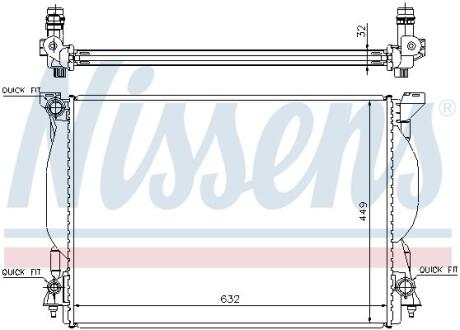 Радиатор системы охлаждения NISSENS 60306A