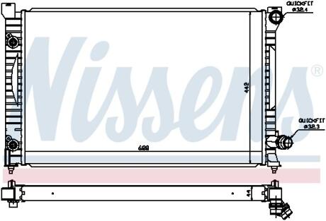 Радиатор системы охлаждения NISSENS 60424
