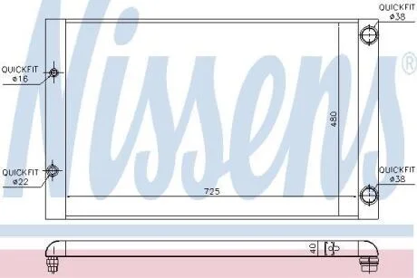 Радиатор системы охлаждения NISSENS 60427