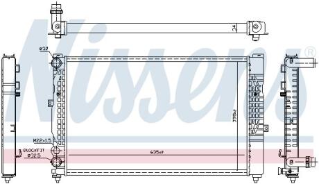 Радиатор системы охлаждения NISSENS 60491