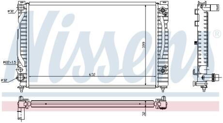 Радиатор системы охлаждения NISSENS 60494