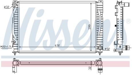 Радиатор системы охлаждения NISSENS 60496