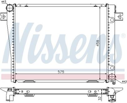 Радіатор системи охолодження NISSENS 60602A
