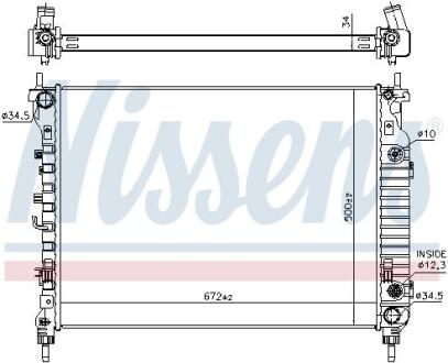 Радіатор системи охолодження NISSENS 606256