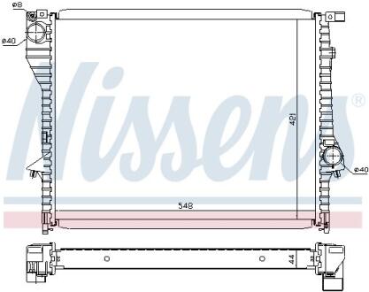 Радиатор системы охлаждения NISSENS 60638