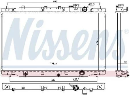 Радiатор NISSENS 606443