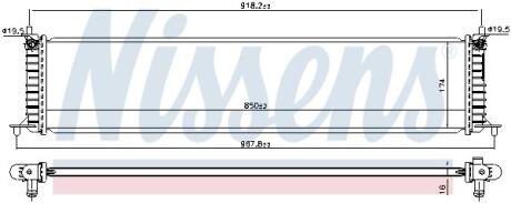 Радиатор, охлаждения дивгателя NISSENS 606454