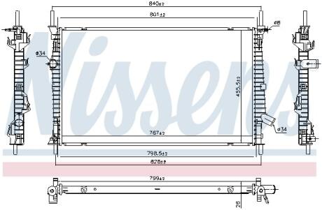 Радіатор охолодження NISSENS 606537