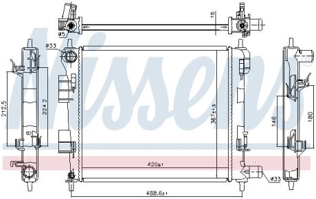 Радiатор NISSENS 606702