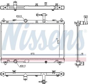 Радіатор охолодження NISSENS 606736
