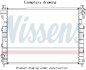 Радіатор, система охолодження двигуна NISSENS 606839 (фото 1)