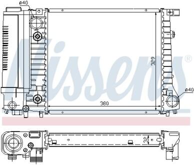 Радиатор системы охлаждения NISSENS 60731A