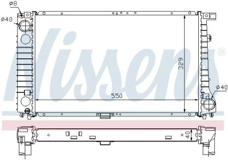 Радиатор системы охлаждения NISSENS 60757A