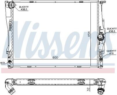 Радіатор системи охолодження NISSENS 60786A