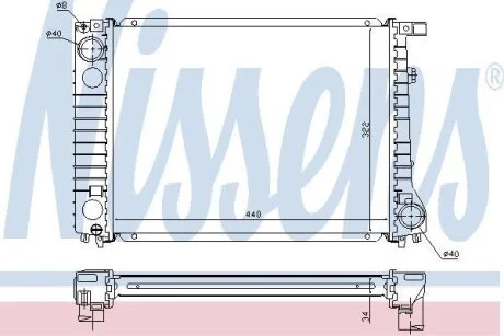 Радіатор системи охолодження NISSENS 60797A