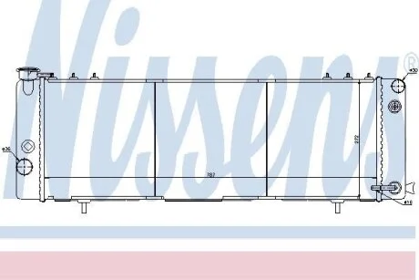 Радіатор охолоджування NISSENS 61001