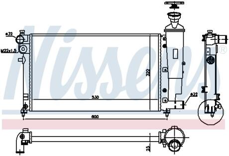 Радиатор системы охлаждения NISSENS 61276